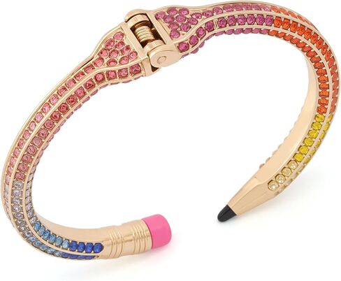 Betsey Johnson Women's Straight A's Pavé Pencil Cuff Bracelet in Saudi Arabia