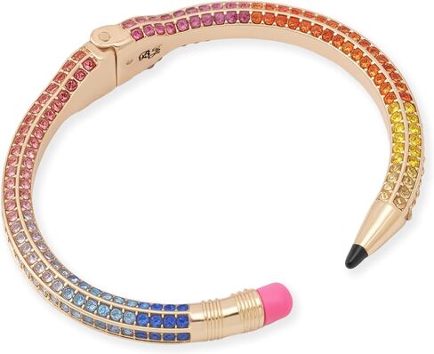 Betsey Johnson Women's Straight A's Pavé Pencil Cuff Bracelet in Saudi Arabia