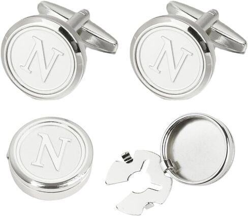 button cover Letters A-Z shirt button covers tuxedos button covers for men Can be used for tuxedos shirts, business or formal occasions to attend jewelry accessories (N) in Saudi Arabia