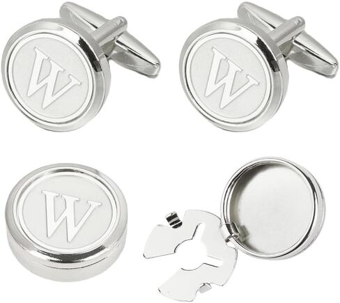 button cover Letters A-Z shirt button covers tuxedos button covers for men Can be used for tuxedos shirts, business or formal occasions to attend jewelry accessories (N) in Saudi Arabia