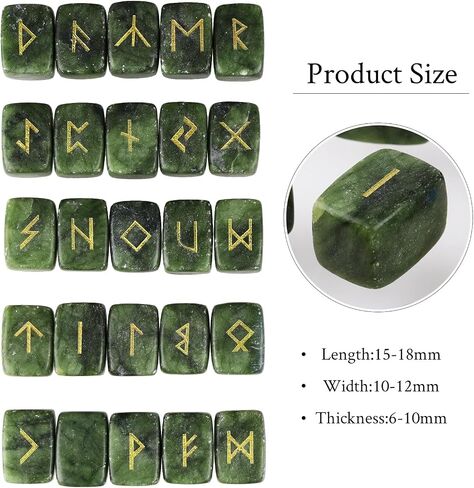 Pack of 25 Rune Stones Engraved Pagan Lettering, Irregular Tumbled Stone Set with Golden Elder Futhark Alphabet for Crystal Divination Wicca and Reiki Healing, Black Obsidian in Saudi Arabia