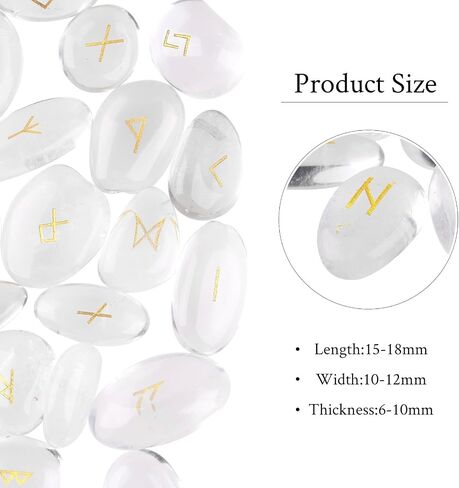 Pack of 25 Rune Stones Engraved Pagan Lettering, Irregular Tumbled Stone Set with Golden Elder Futhark Alphabet for Crystal Divination Wicca and Reiki Healing, Black Obsidian in Saudi Arabia