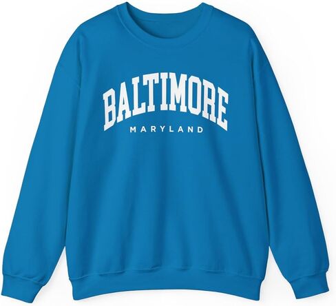 Baltimore Maryland Adult Unisex Crewneck Sweatshirt in Saudi Arabia