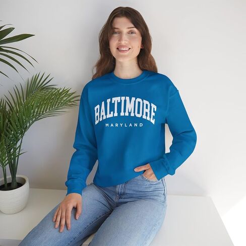 Baltimore Maryland Adult Unisex Crewneck Sweatshirt in Saudi Arabia