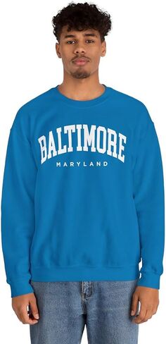 Baltimore Maryland Adult Unisex Crewneck Sweatshirt in Saudi Arabia
