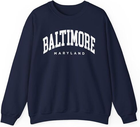 Baltimore Maryland Adult Unisex Crewneck Sweatshirt in Saudi Arabia