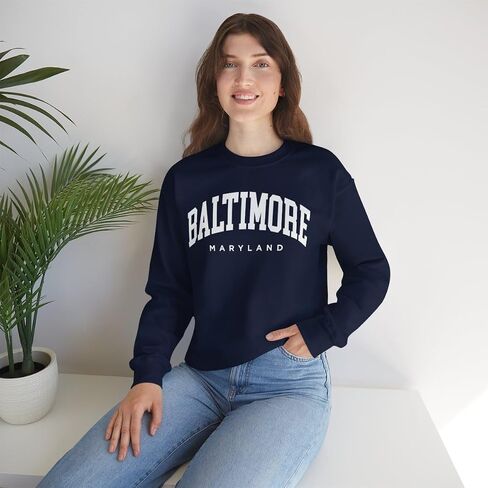 Baltimore Maryland Adult Unisex Crewneck Sweatshirt in Saudi Arabia