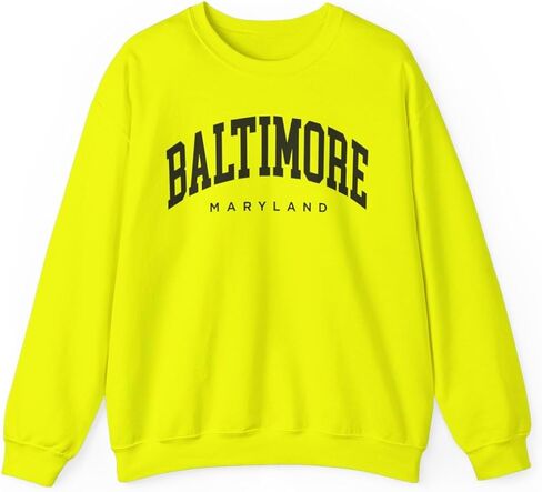 Baltimore Maryland Adult Unisex Crewneck Sweatshirt in Saudi Arabia