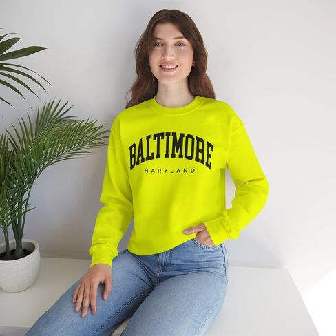 Baltimore Maryland Adult Unisex Crewneck Sweatshirt in Saudi Arabia