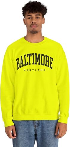 Baltimore Maryland Adult Unisex Crewneck Sweatshirt in Saudi Arabia