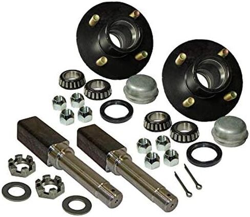زوج من 4-bolt على مجموعة محور 4 بوصة (AKSQ-200044) يشمل (2) عمود مربع 1 بوصة مغزل ومحامل مستقيمة in Saudi Arabia