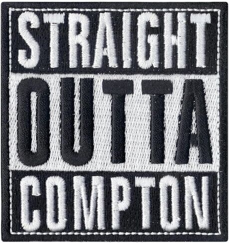 Straight Out of Compton Patch City California LA Logo Iron On Embroidered in Saudi Arabia