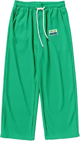 Men's Ice Silk Straight Leg Wide Leg Loose Casual Harlan Sweatpants and Yoga Pants in Saudi Arabia