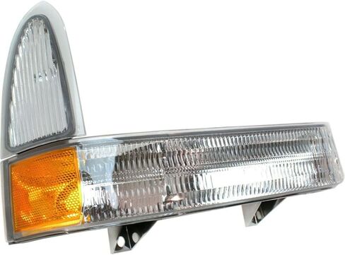 4pcs Headlight Left Right Side Plastic Lens Corner Light Clear & Amber Corner Light Clear Headlight Lens Headlights Chrome for Excursion for F550/F450/F350/F250 SuperDuty in Saudi Arabia