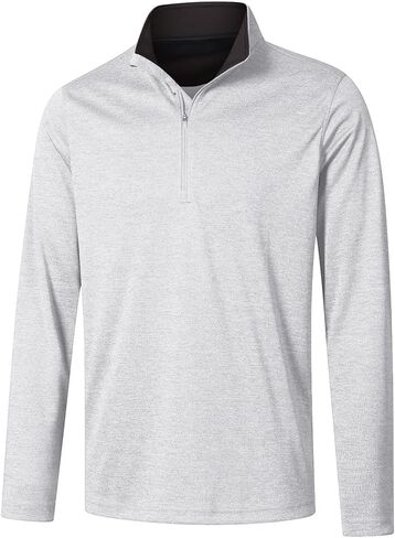 كم طويل قميص جولف الرجال 1/4 البريدي البلوز رجالي كم طويل قمصان الحماية من الشمس UPF 50 خفيفة الوزن رياضي البلوز in Kuwait