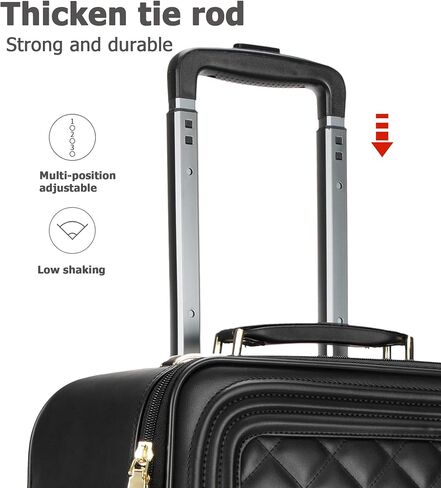 feilario 2 Piece Set Travel Leather Softside Carry On Luggage Double Spinner Wheels Checked Suitcase - 24in in Kuwait