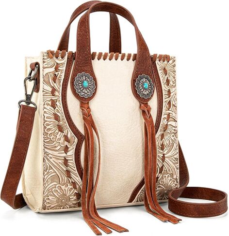 Crossbody Bags for Women Mini Handbag Floral Tooled Concho Collection in Kuwait