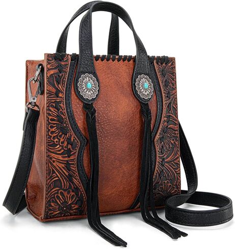 Crossbody Bags for Women Mini Handbag Floral Tooled Concho Collection in Kuwait