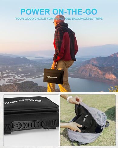 ELECAENTA 120W Portable Solar Panel for Power Station, 25% High Efficiency (3rd Gen 2024 Release), PD 45W USB C/DC/QC 3.0, Foldable Monocrystalline ETFE Solar Charger for Outdoors Camping Off Grid in Saudi Arabia