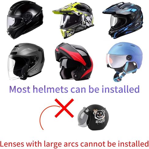 Universal Motorcycle Full Face Helmet Shield Fog Resistant Lens, Clear Visor Insert Anti-Fog Film Waterproof Sticker in Saudi Arabia