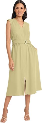 Maggy London Women’s Cap Cap Sleeve Midi Belt-Belter Mobicet in Saudi Arabia
