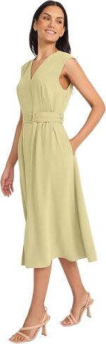 Maggy London Women’s Cap Cap Sleeve Midi Belt-Belter Mobicet in Saudi Arabia