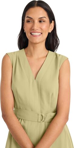 Maggy London Women’s Cap Cap Sleeve Midi Belt-Belter Mobicet in Saudi Arabia