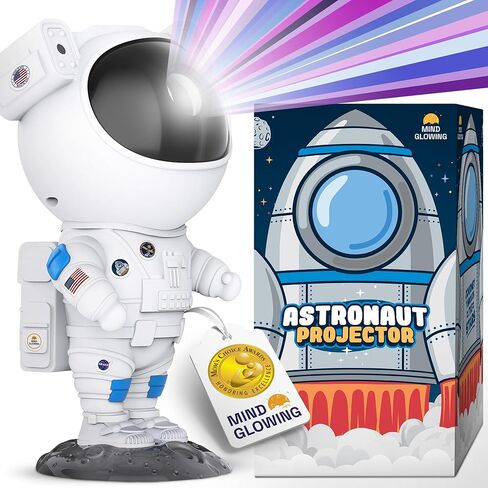 برامج عرض رائد الفضاء المذهل في العقل - جهاز عرض SpaceMan مع أوضاع عن بُعد وتوقيت ونجمة وسبر - ضوء ليلة فضاء قابلة للضوء للفضاء للأطفال - هدية عيد ميلاد رائعة لأي أولاد يبلغون من العمر in Saudi Arabia