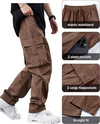 بنطال كاجوال للرجال برباط للمشي لمسافات طويلة، بنطال رياضي للركض التكتيكي للرجال in Kuwait