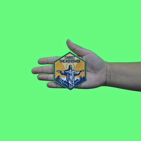 7 Wonders of The World Travel Patch Christ of Redeemer Souvenir Brazil Embroidered Iron On in Saudi Arabia
