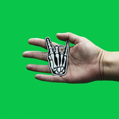Houston H-Town Skeleton Hand Patch Star Ring Embroidered Iron On in Saudi Arabia