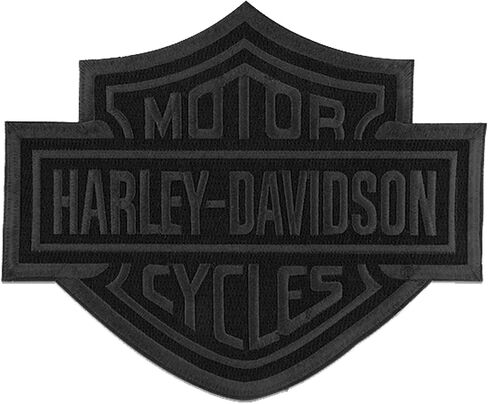 Harley-Davidson 8 Inch Bar Black Bar & Shield Logo Emblem Sew-On Patch in Saudi Arabia