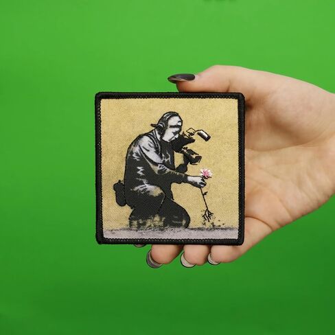 Banksy Flower Puller Photo Patch Street Art Assored On in Saudi Arabia