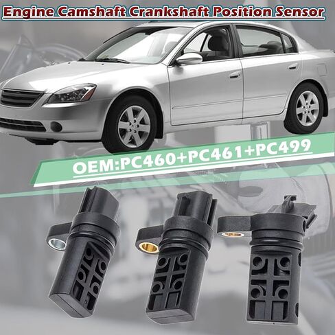 3pcs محرك كام / العمود المرفقي موضع مستشعر الأيسر واليمين متوافق مع infiniti 03-08 FX35 G35 / 02-04 I35 / 06-08 M35-03-06 350Z Altima Murano Quest / 02-04 07-08 Maxima Oe # PC461 PC460 PC499 in Kuwait