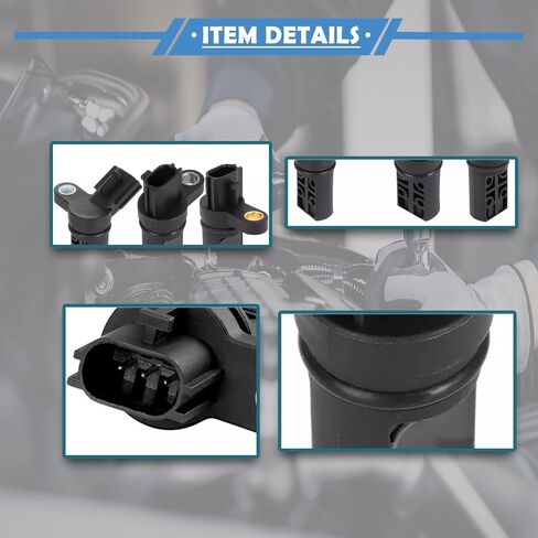 3pcs محرك كام / العمود المرفقي موضع مستشعر الأيسر واليمين متوافق مع infiniti 03-08 FX35 G35 / 02-04 I35 / 06-08 M35-03-06 350Z Altima Murano Quest / 02-04 07-08 Maxima Oe # PC461 PC460 PC499 in Kuwait