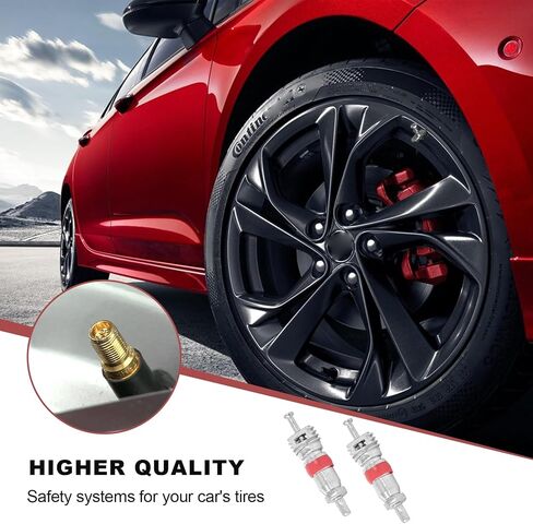 10 PCS Tyre Valve Core ، Premium Valve STEM Core Part Part ، TPMS Safe Meath Extre Edear Valve Tool Universal لمعظم مكيفات الهواء للدراجات النارية للسيارات in Kuwait