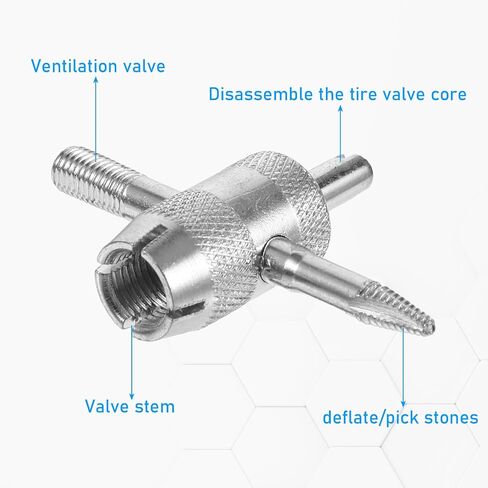 مجموعة أدوات صمام الإطارات 4-in-1 في 1 ، مزيل وتثبيت Valve Core للسيارات والدراجة والدراجات و AC و HVAC ، مجموعة إصلاح الإطارات متعددة الوظائف مع مجتذب الجذعية in Kuwait
