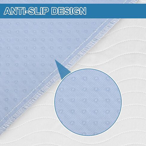 وسادات سرير تحديد المواقع Outcreator® مع مقابض 34 "× 52" (حزمة من 2) حامية مرتبة قابلة للغسل ، ومقاومة للماء والامتصاصات مع قاع مضاد للانزلاق للبالغين ، كبار السن ، والأطفال (الأبيض) in Kuwait