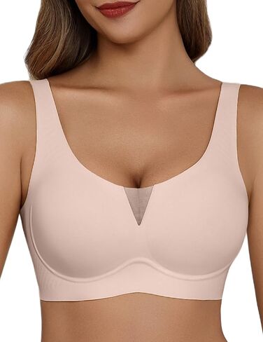 Avidlove Bras for Women No Underwire Seamless Bra Deep V Full Coverage T-Shirt Bralette Comfort Everyday Bra in Saudi Arabia