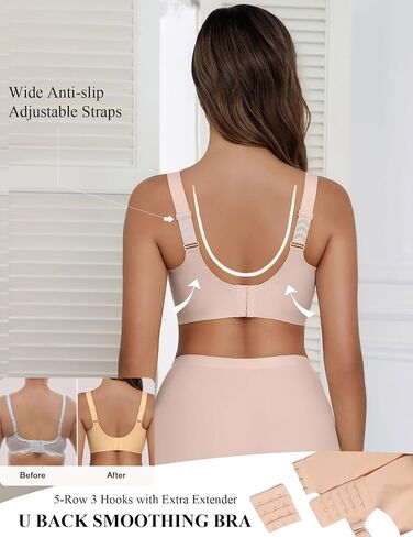 Avidlove Bras for Women No Underwire Seamless Bra Deep V Full Coverage T-Shirt Bralette Comfort Everyday Bra in Saudi Arabia