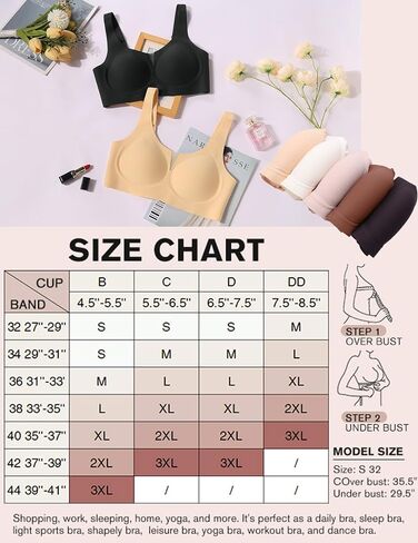 Avidlove Bras for Women No Underwire Seamless Bra Deep V Full Coverage T-Shirt Bralette Comfort Everyday Bra in Saudi Arabia