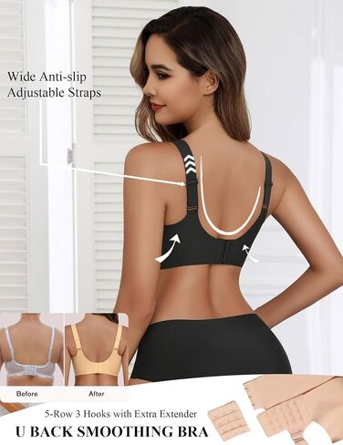 Avidlove Bras for Women No Underwire Seamless Bra Deep V Full Coverage T-Shirt Bralette Comfort Everyday Bra in Saudi Arabia