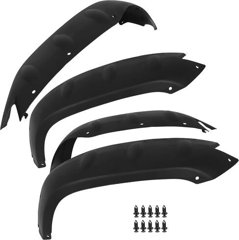 Kuafu Fender Flare متوافق مع 2004-2007 Honda TRX350 TM FM Fe TE / TRX400 FA FGA Rancher Muds Fender Flares Flaps Kit Black in Saudi Arabia