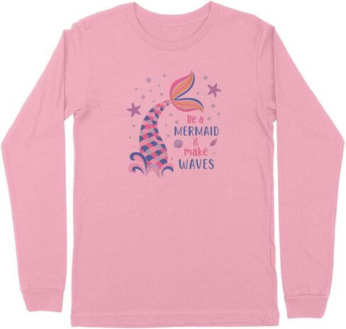 Be a Mermaid and Make Waves Kids Long Sleeve T-Shirt Youth in Kuwait