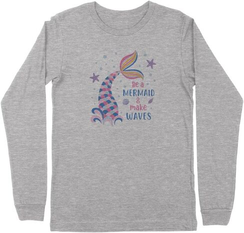 Be a Mermaid and Make Waves Kids Long Sleeve T-Shirt Youth in Kuwait