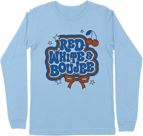 Red White and Boujee Kids Long Sleeve T-Shirt Youth in Saudi Arabia