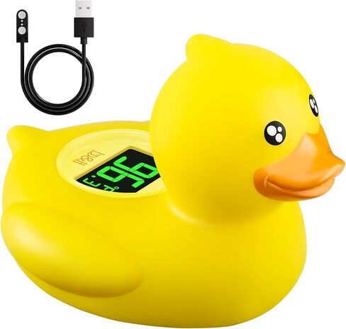 b&h Baby Bath Thermometer, Digital Toddler Thermometer for Bathtub and Room, High and Low Temperature Alarm, Reliable Temperature Readings, Timer and Clock, Floats in Water, Shark in Kuwait