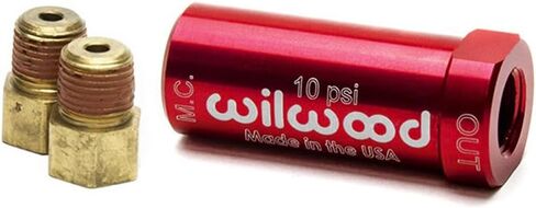 Wilwood 260-13784 Red New Style 10-PSI صمام الضغط المتبقي مع التركيبات in Saudi Arabia