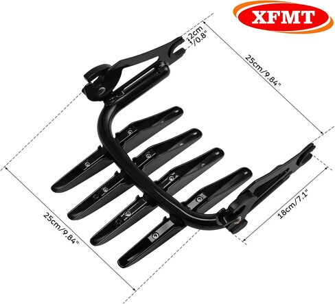 XFMT دراجة نارية سوداء قابلة للفصل رف أمتعة اثنين لأمتعة هارلي تورنج رود كينج ستريت جليد الطريق انزلاق Electra Glide 2009-Later in Kuwait