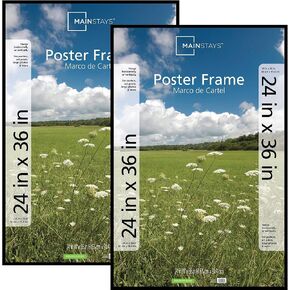 Mainstays 24x36 Basic Poster & Picture Frame, Black, Set of 2 in Saudi Arabia